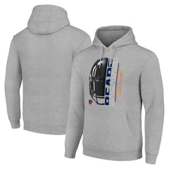 Chicago Bears Starter Unisex Half Helmet Logo Pullover Hoodie Heather Gray | NFL