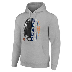 Chicago Bears Starter Unisex Half Helmet Logo Pullover Hoodie Heather Gray | NFL