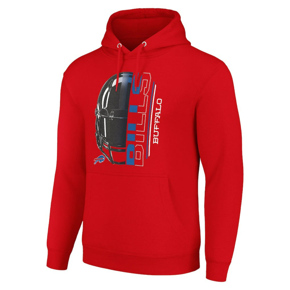 Buffalo Bills Starter Unisex Half Helmet Logo Pullover Hoodie Red | NFL