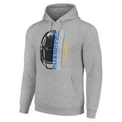 Los Angeles Chargers Starter Unisex Half Helmet Logo Pullover Hoodie Heather Gray | NFL