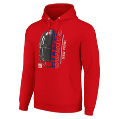 New York Giants Starter Unisex Half Helmet Logo Pullover Hoodie Red | NFL