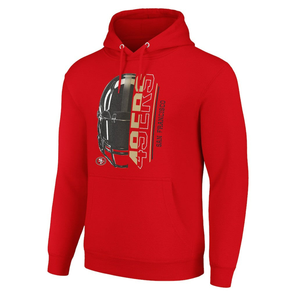 San Francisco 49ers Starter Unisex Half Helmet Logo Pullover Hoodie Scarlet | NFL