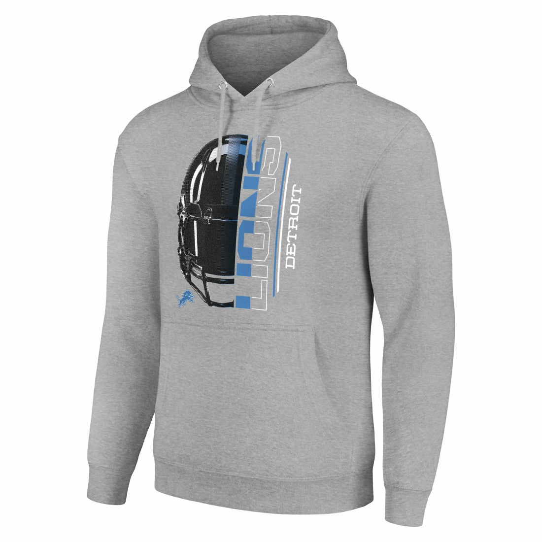 Detroit Lions Starter Unisex Half Helmet Logo Pullover Hoodie Heather Gray | NFL