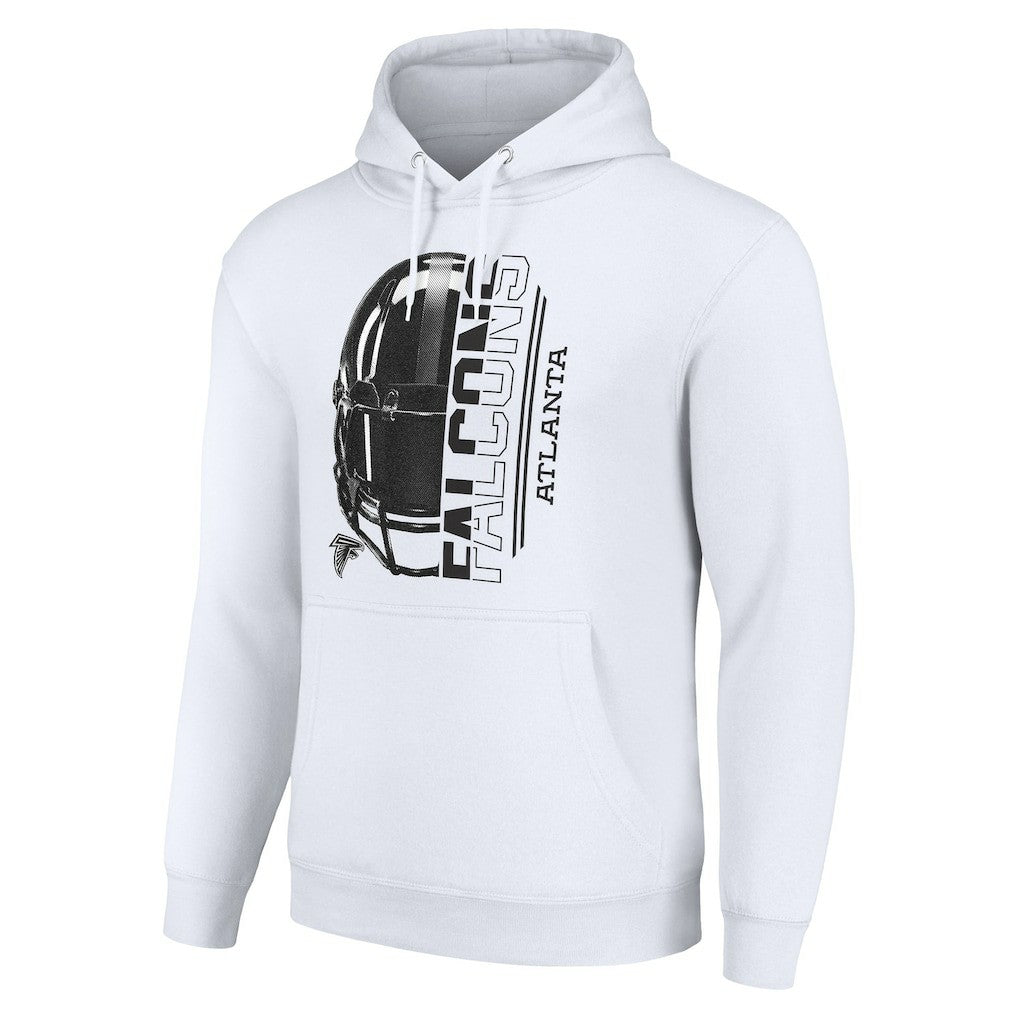 Atlanta Falcons Starter Unisex Half Helmet Logo Pullover Hoodie White | NFL