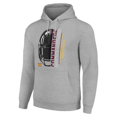 Washington Commanders Starter Unisex Half Helmet Logo Pullover Hoodie Heather Gray | NFL