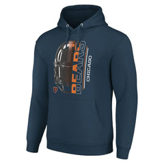 Chicago Bears Starter Unisex Half Helmet Logo Pullover Hoodie Navy | NFL