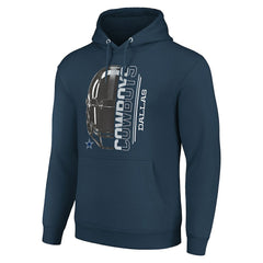Dallas Cowboys Starter Unisex Half Helmet Logo Pullover Hoodie Navy | NFL