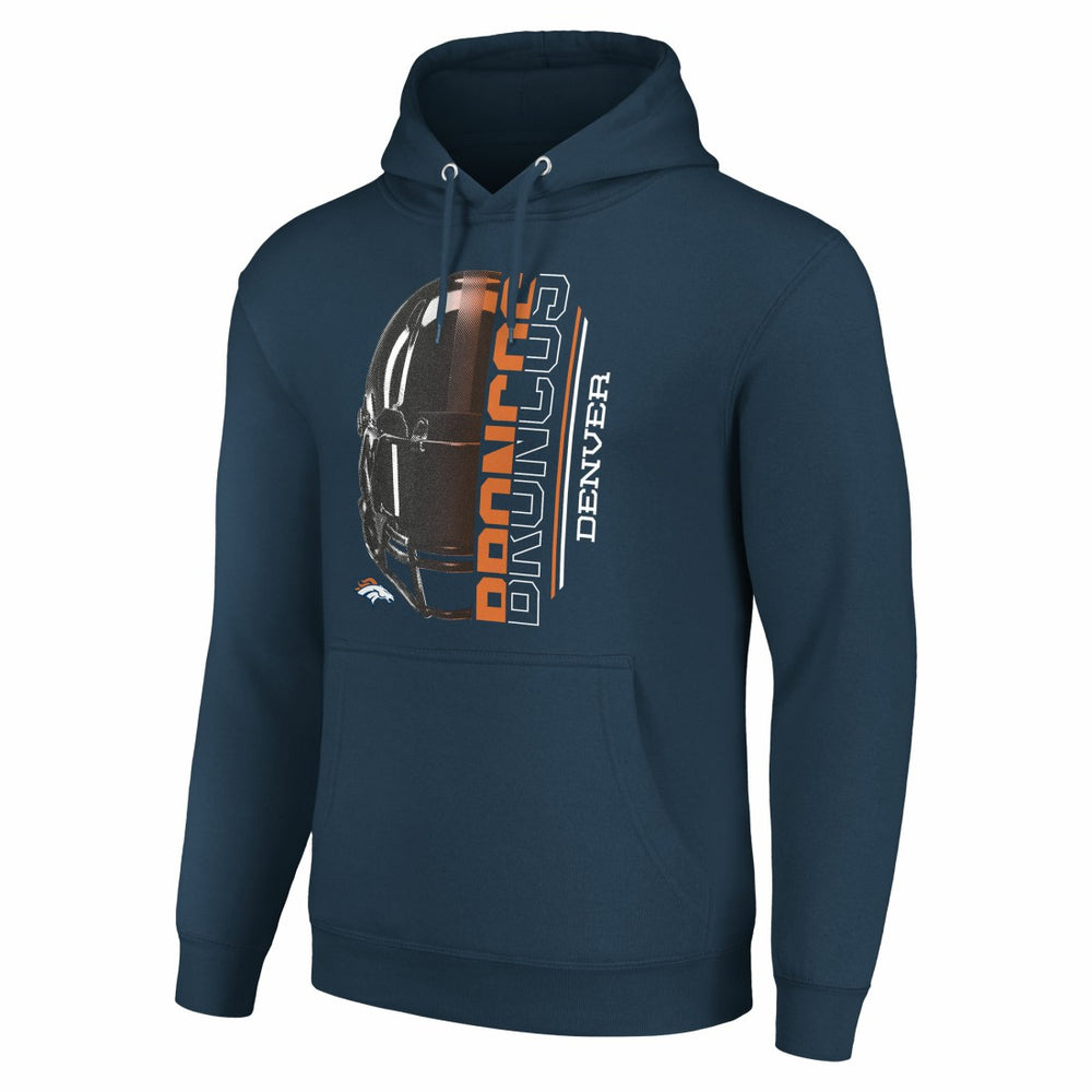 Denver Broncos Starter Unisex Half Helmet Logo Pullover Hoodie Navy | NFL