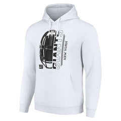 New York Giants Starter Unisex Half Helmet Logo Pullover Hoodie White | NFL