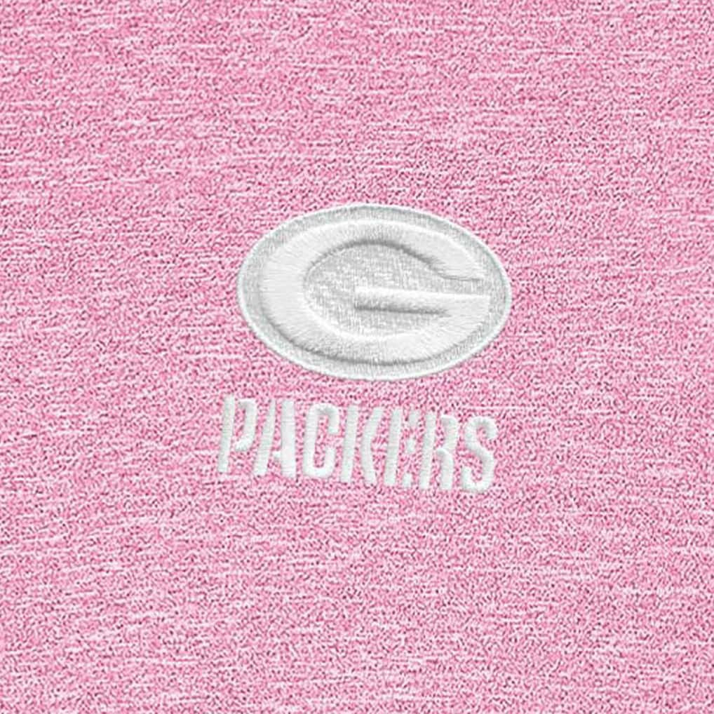 Green Bay Packers Antigua Hunk Quarter-Zip Pullover Top Pink | NFL