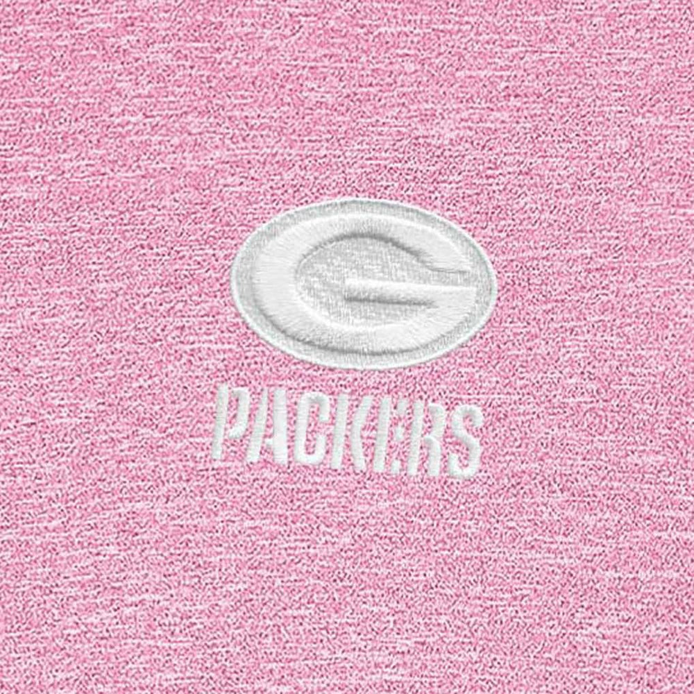 Green Bay Packers Antigua Hunk Quarter-Zip Pullover Top Pink | NFL