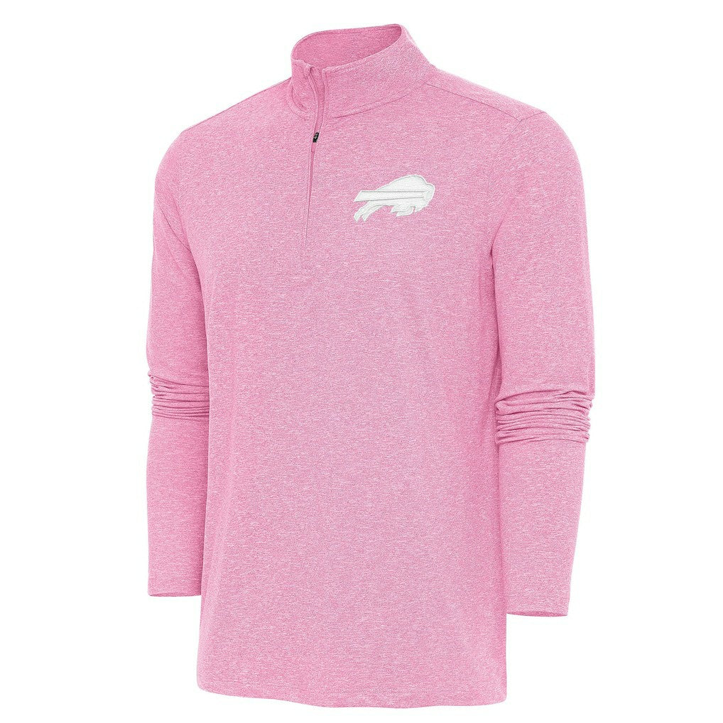 Buffalo Bills Antigua Hunk Quarter-Zip Pullover Top Pink | NFL
