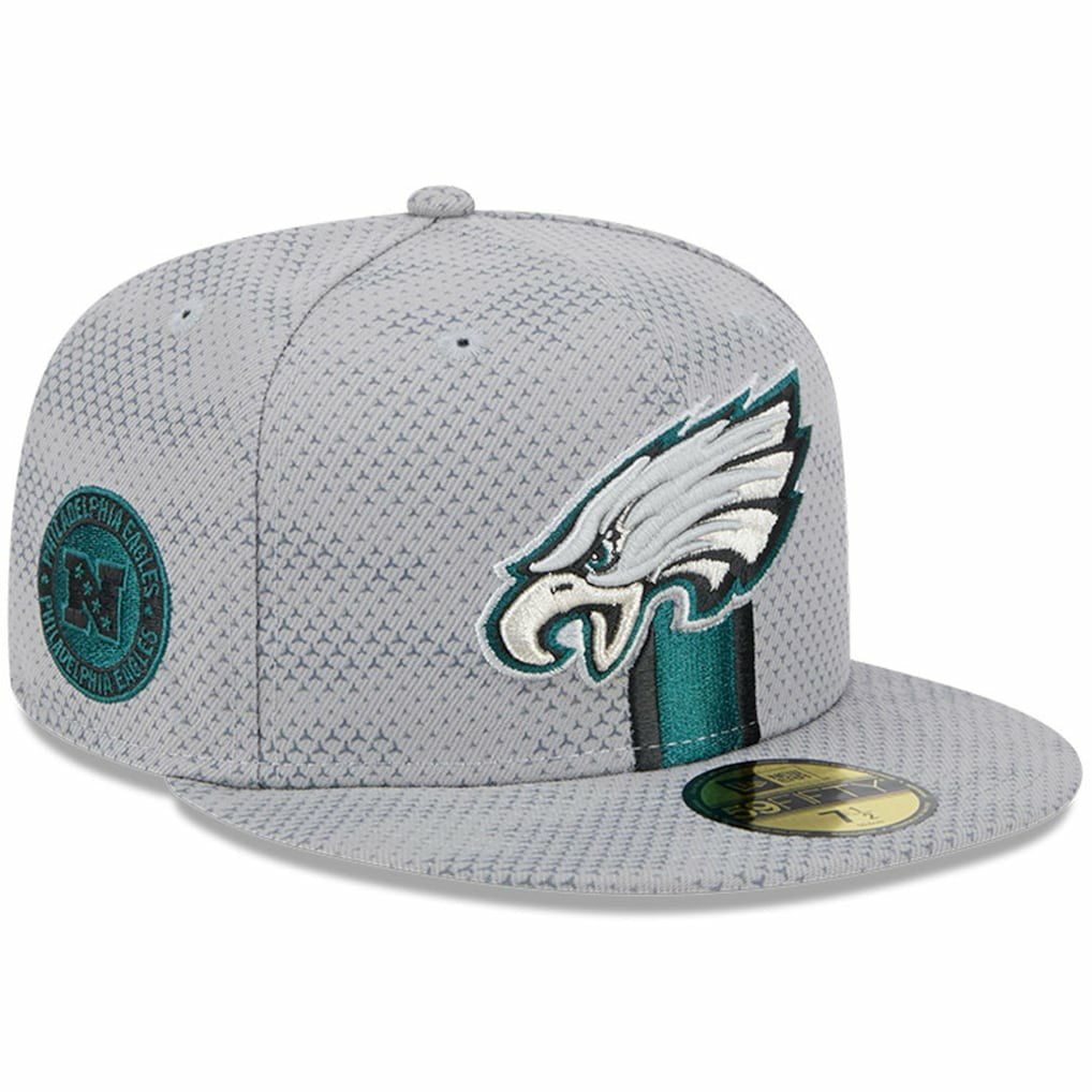 Philadelphia Eagles New Era 2024 Sideline 59FIFTY Fitted Hat Gray | NFL