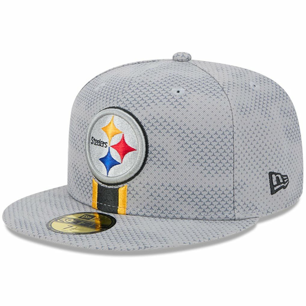Pittsburgh Steelers New Era 2024 Sideline 59FIFTY Fitted Hat Gray | NFL