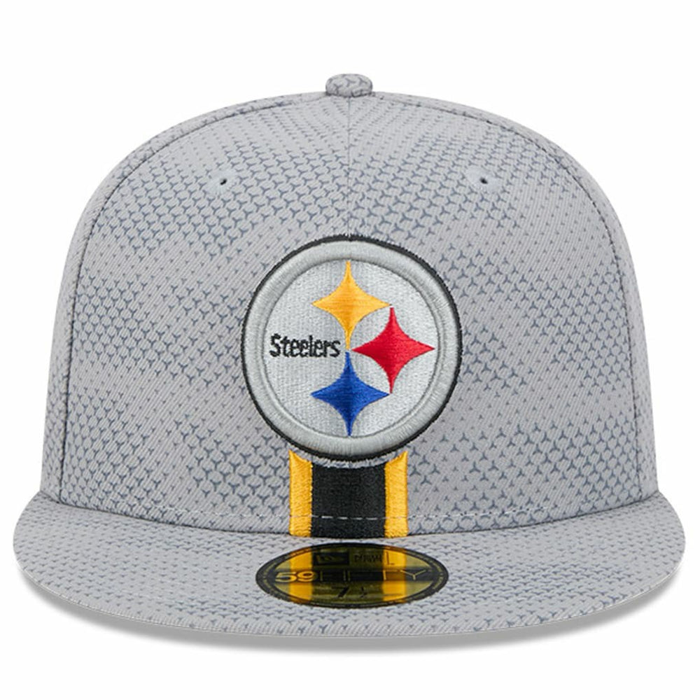 Pittsburgh Steelers New Era 2024 Sideline 59FIFTY Fitted Hat Gray | NFL