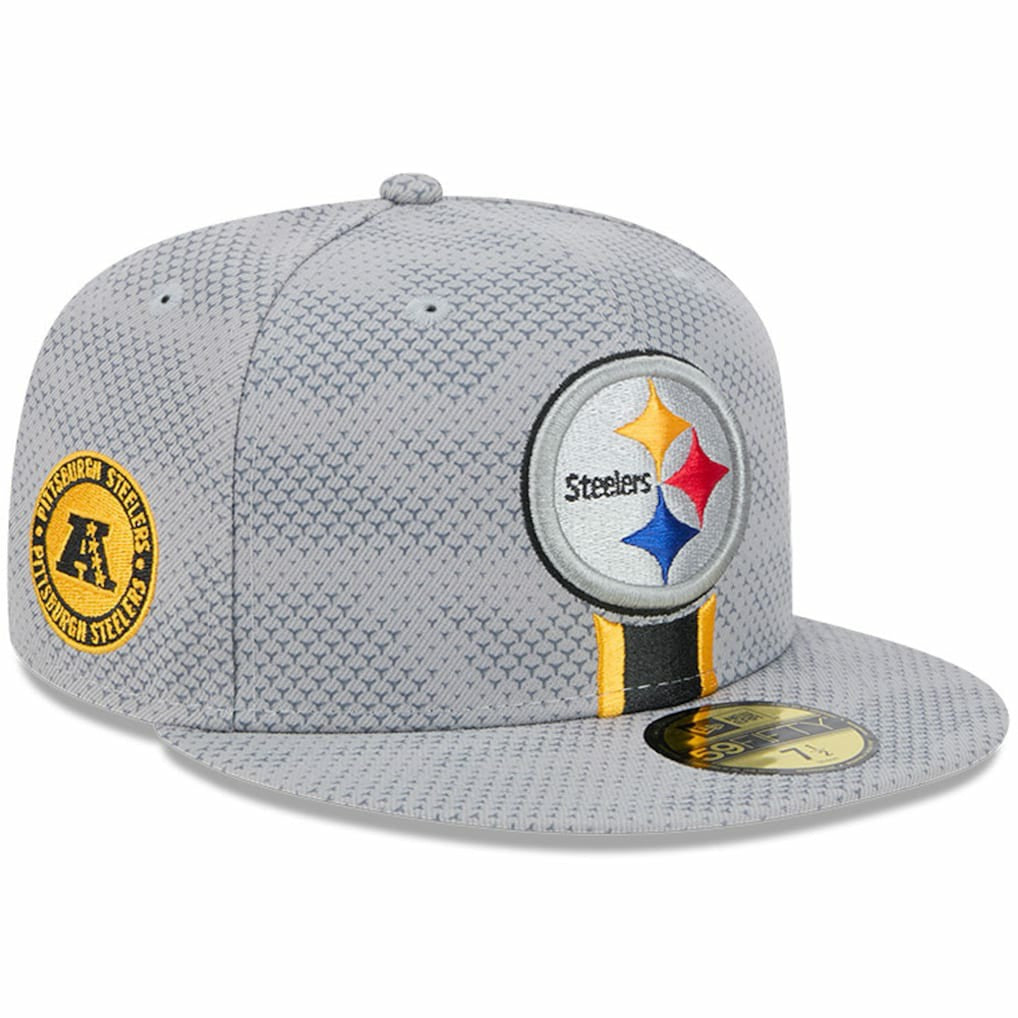 Pittsburgh Steelers New Era 2024 Sideline 59FIFTY Fitted Hat Gray | NFL
