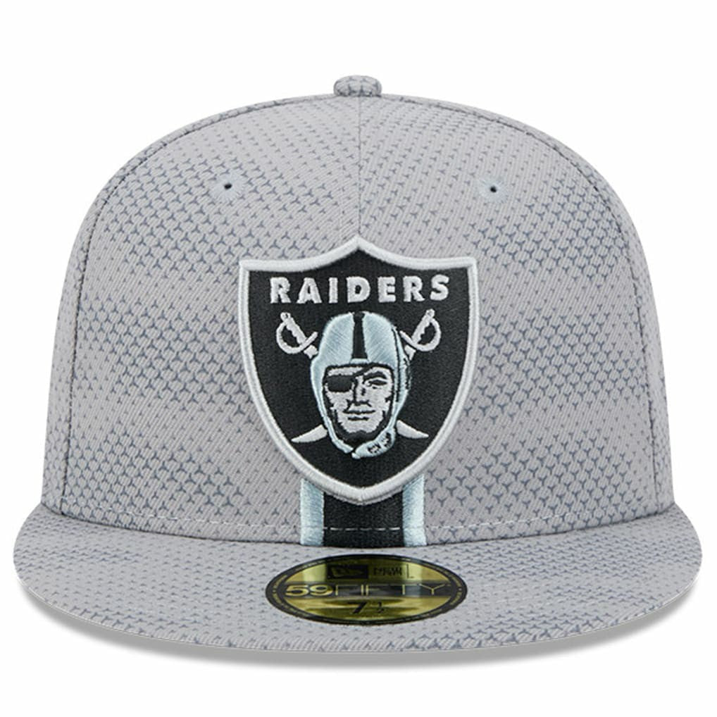 Las Vegas Raiders New Era 2024 Sideline 59FIFTY Fitted Hat Gray | NFL