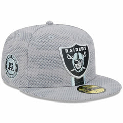 Las Vegas Raiders New Era 2024 Sideline 59FIFTY Fitted Hat Gray | NFL