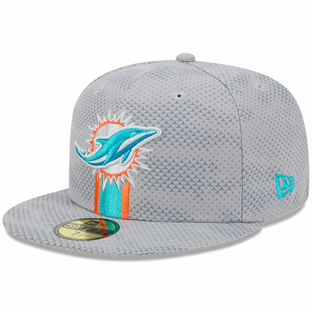 Miami Dolphins New Era 2024 Sideline 59FIFTY Fitted Hat Gray | NFL