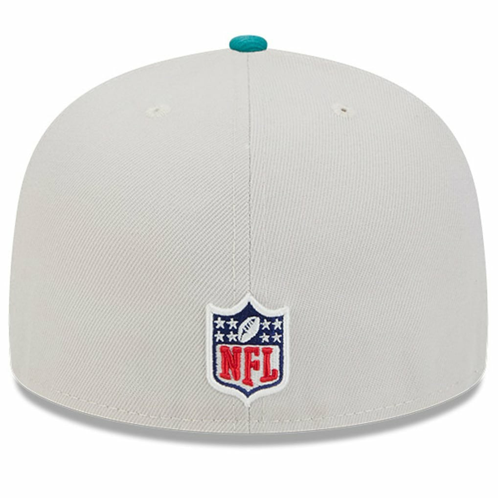 Miami Dolphins New Era 2024 Sideline Historic 59FIFTY Fitted Hat Stone/Aqua | NFL