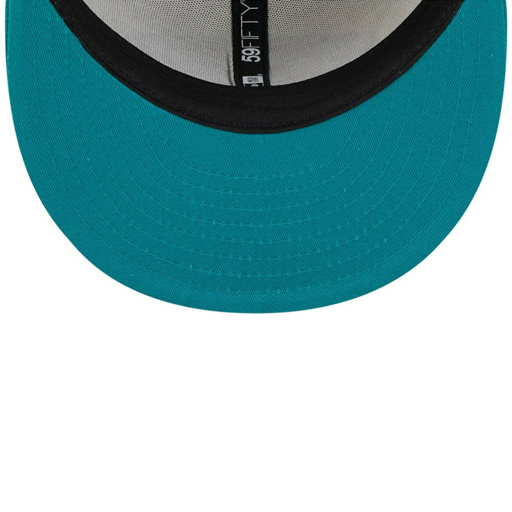 Miami Dolphins New Era 2024 Sideline Historic 59FIFTY Fitted Hat Stone/Aqua | NFL