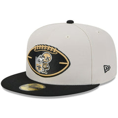 New Orleans Saints New Era 2024 Sideline Historic 59FIFTY Fitted Hat Stone/Black | NFL