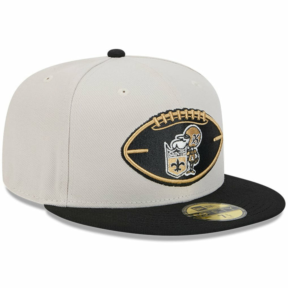 New Orleans Saints New Era 2024 Sideline Historic 59FIFTY Fitted Hat Stone/Black | NFL