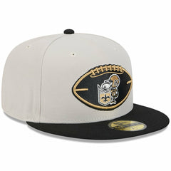 New Orleans Saints New Era 2024 Sideline Historic 59FIFTY Fitted Hat Stone/Black | NFL