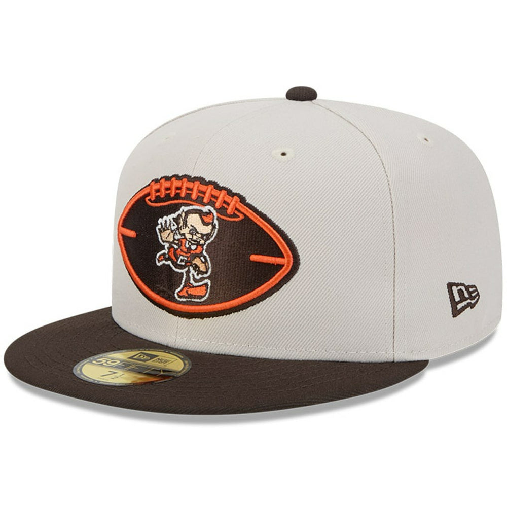 Cleveland Browns New Era 2024 Sideline Historic 59FIFTY Fitted Hat Stone/Brown | NFL