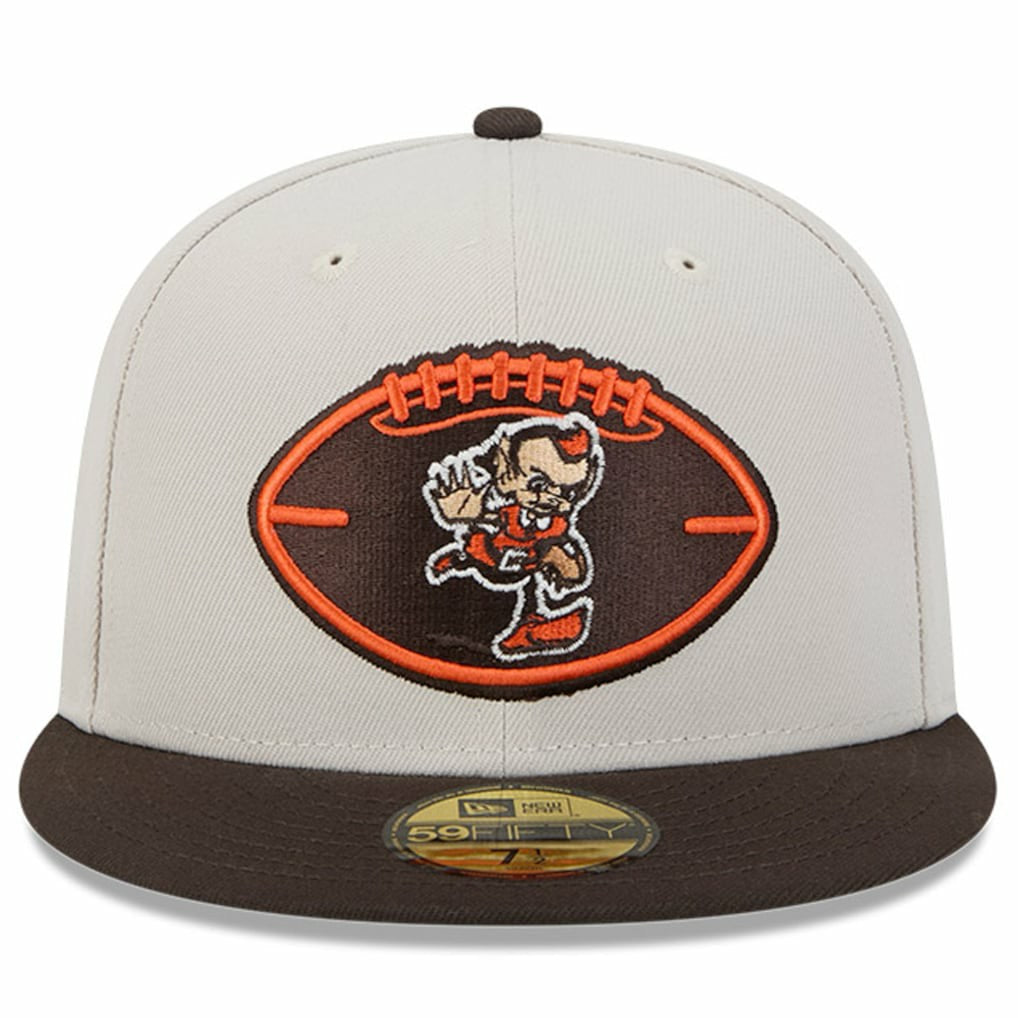 Cleveland Browns New Era 2024 Sideline Historic 59FIFTY Fitted Hat Stone/Brown | NFL
