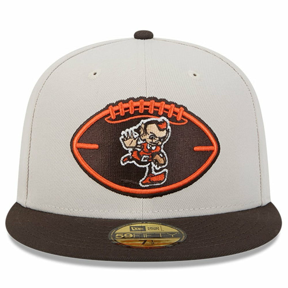 Cleveland Browns New Era 2024 Sideline Historic 59FIFTY Fitted Hat Stone/Brown | NFL