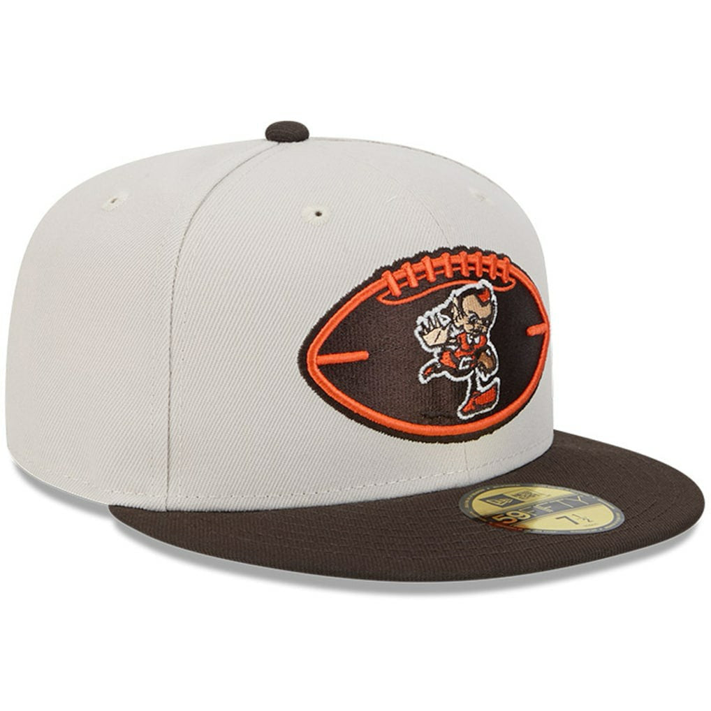 Cleveland Browns New Era 2024 Sideline Historic 59FIFTY Fitted Hat Stone/Brown | NFL