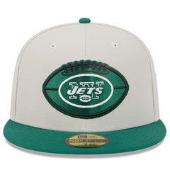 New York Jets New Era 2024 Sideline Historic 59FIFTY Fitted Hat Stone/Green | NFL