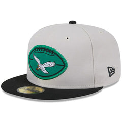 Philadelphia Eagles New Era 2024 Sideline Historic 59FIFTY Fitted Hat Stone/Black | NFL