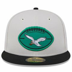 Philadelphia Eagles New Era 2024 Sideline Historic 59FIFTY Fitted Hat Stone/Black | NFL