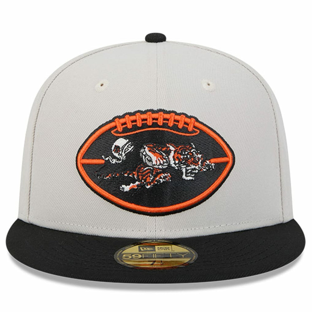 Cincinnati Bengals New Era 2024 Sideline Historic 59FIFTY Fitted Hat Stone/Black | NFL