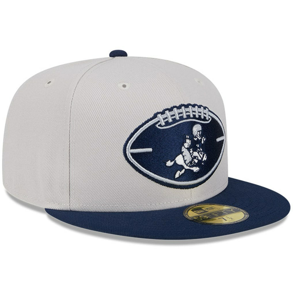 Dallas Cowboys New Era 2024 Sideline Historic 59FIFTY Fitted Hat Stone/Navy | NFL