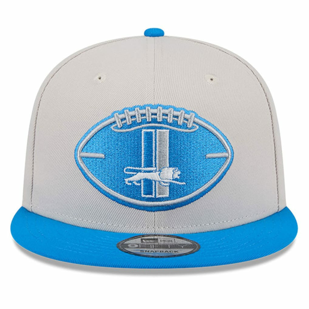 Detroit Lions New Era 2024 Sideline Historic 9FIFTY Snapback Hat Stone/Blue | NFL