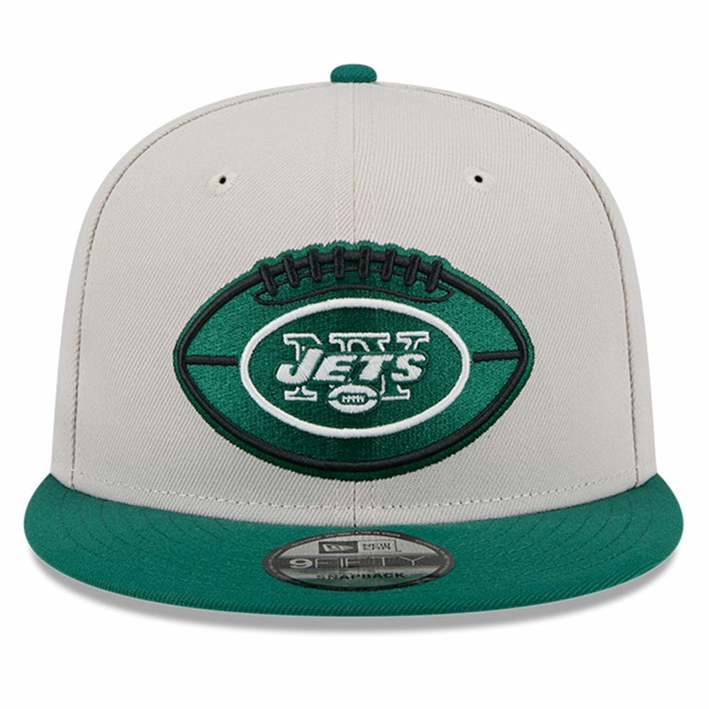 New York Jets New Era 2024 Sideline Historic 9FIFTY Snapback Hat Stone/Green | NFL