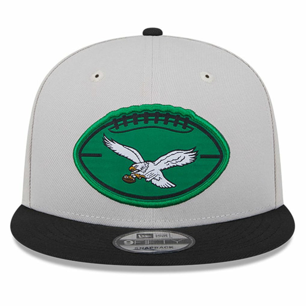 Philadelphia Eagles New Era 2024 Sideline Historic 9FIFTY Snapback Hat Stone/Black | NFL