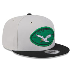 Philadelphia Eagles New Era 2024 Sideline Historic 9FIFTY Snapback Hat Stone/Black | NFL