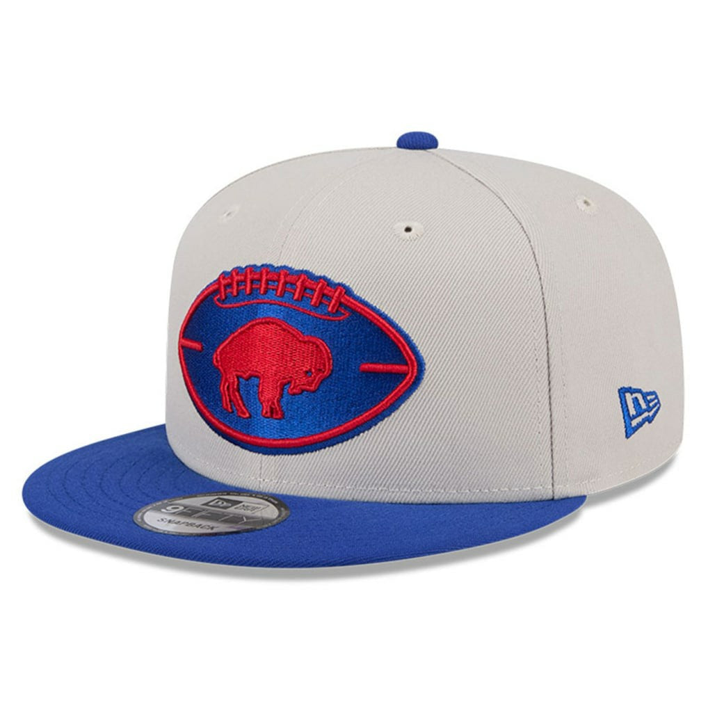 Buffalo Bills New Era 2024 Sideline Historic 9FIFTY Snapback Hat Stone/Royal | NFL
