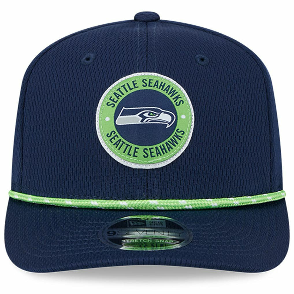 Seattle Seahawks New Era 2024 Sideline 9SEVENTY Stretch-Snap Hat College Navy | NFL