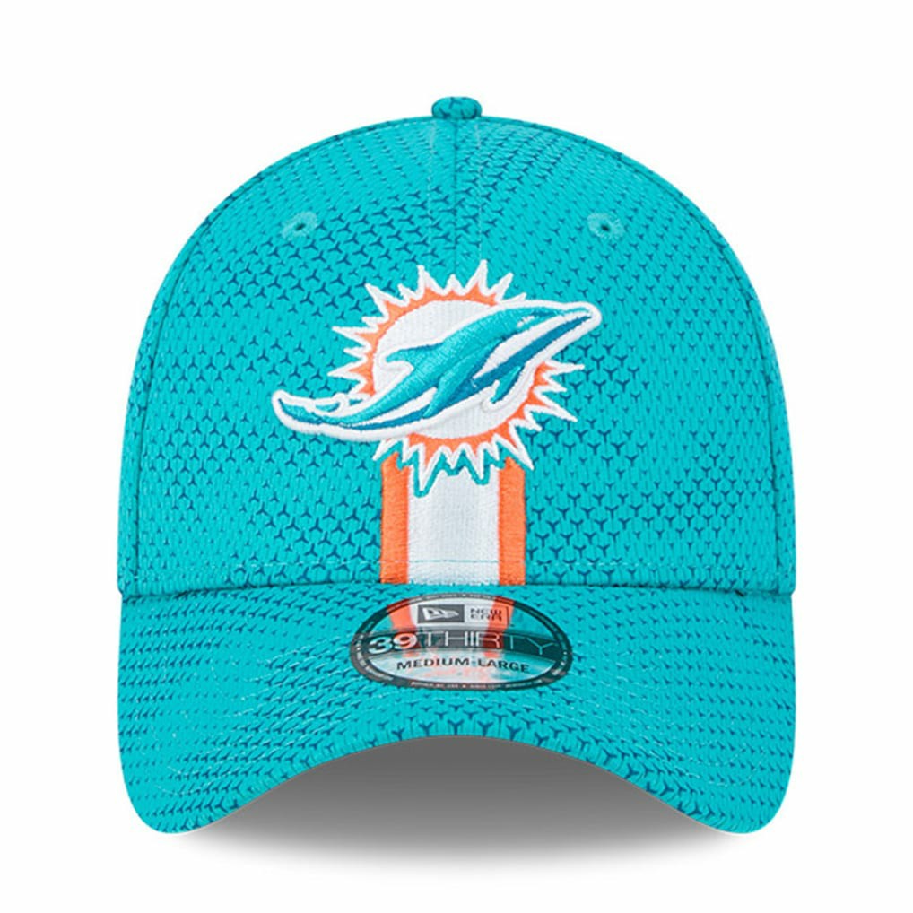 Miami Dolphins New Era 2024 Sideline 39THIRTY Flex Hat Aqua | NFL
