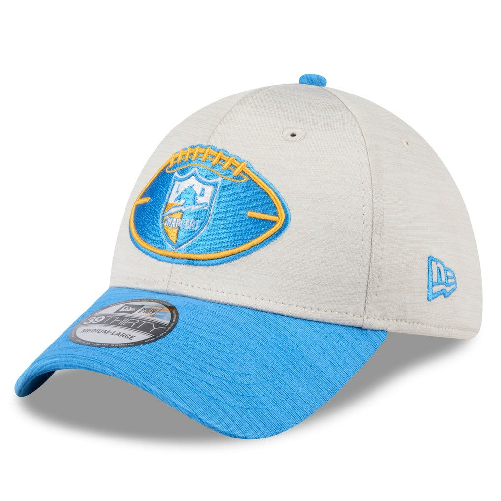 Los Angeles Chargers New Era 2024 Sideline Historic 39THIRTY Flex Hat Stone/Blue | NFL