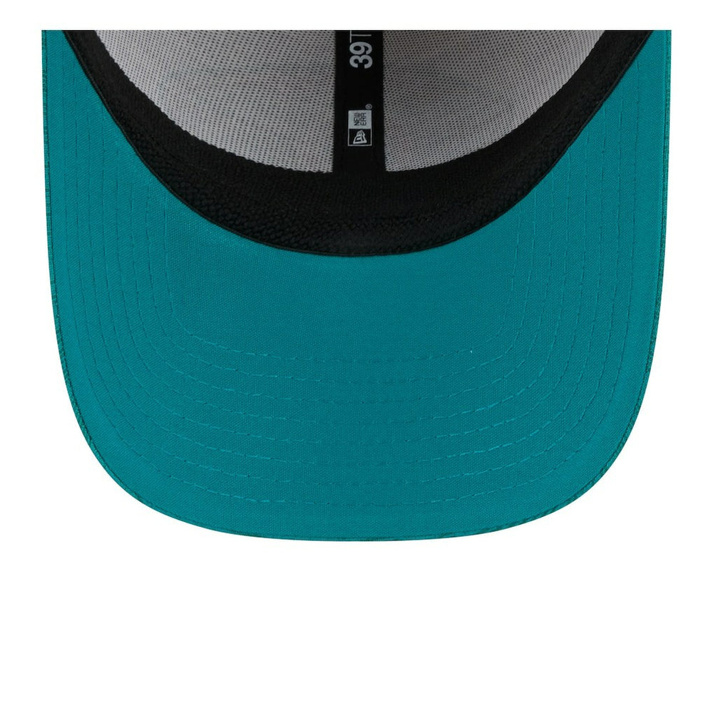 Miami Dolphins New Era 2024 Sideline Historic 39THIRTY Flex Hat Stone/Aqua | NFL
