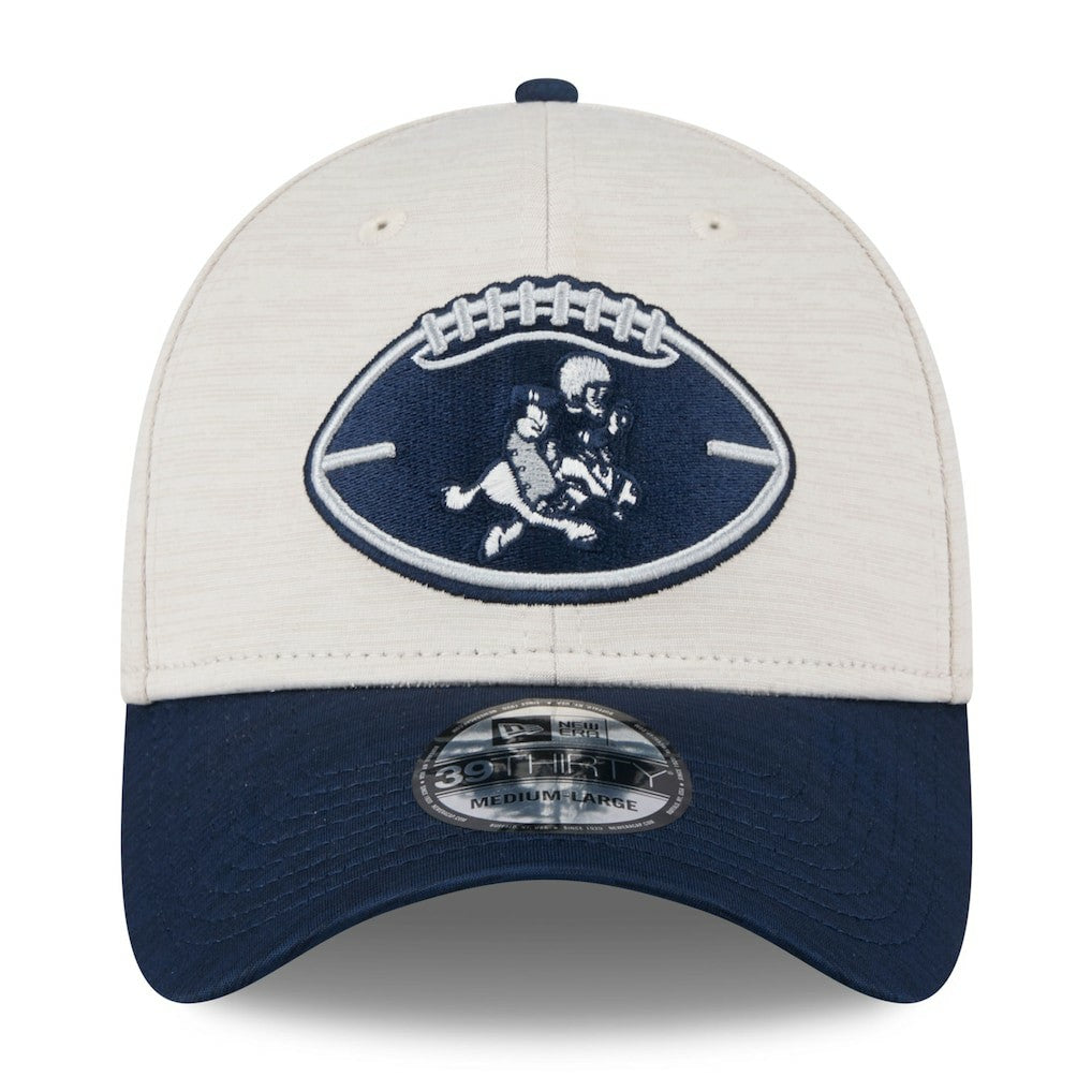 Dallas Cowboys New Era 2024 Sideline Historic 39THIRTY Flex Hat Stone/Navy | NFL