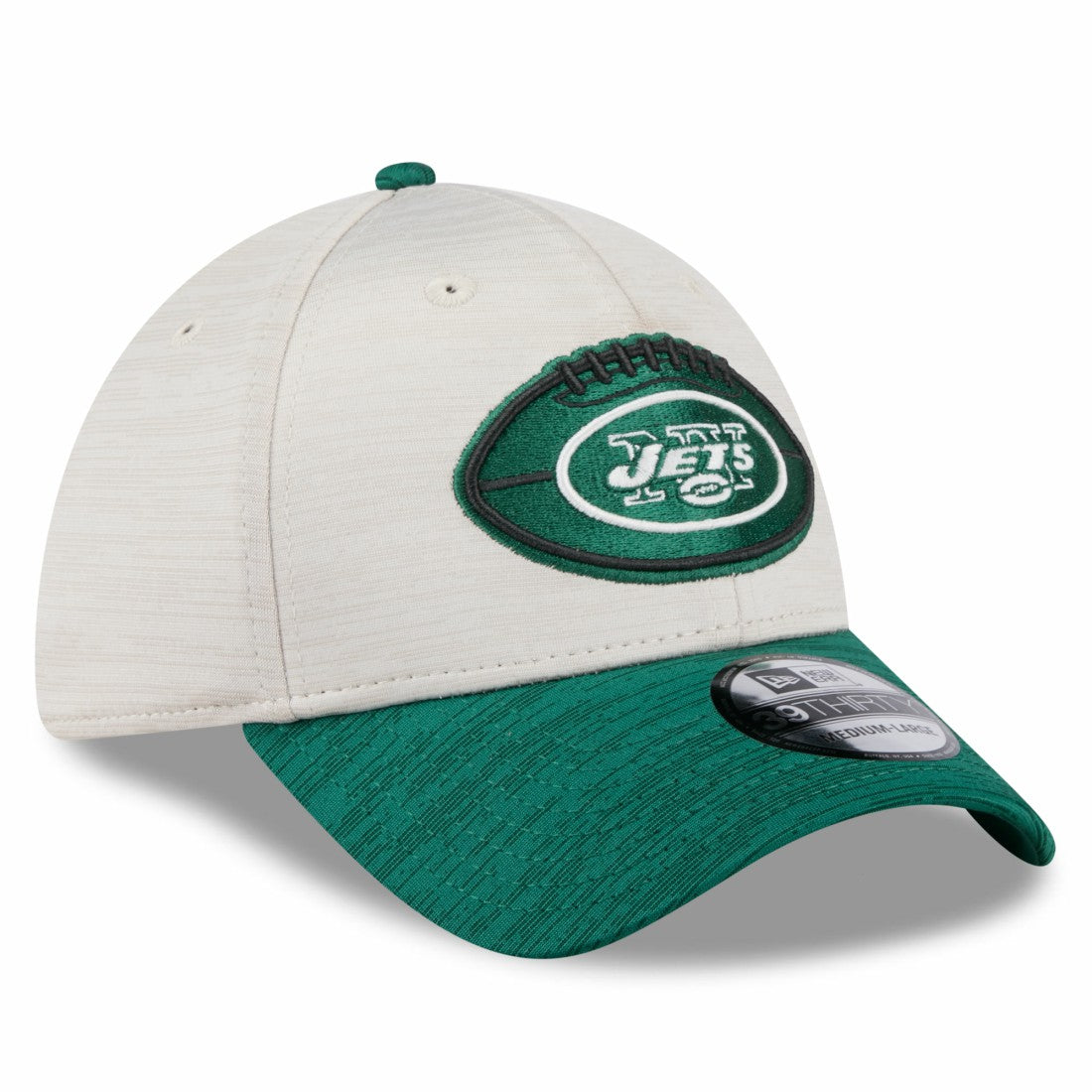 New York Jets New Era 2024 Sideline Historic 39THIRTY Flex Hat Stone/Green | NFL