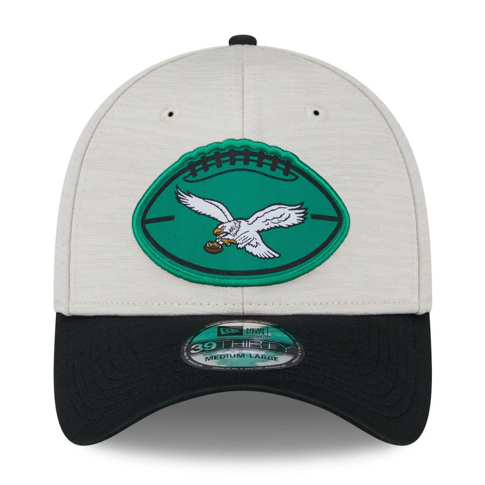 Philadelphia Eagles New Era 2024 Sideline Historic 39THIRTY Flex Hat Stone/Black | NFL