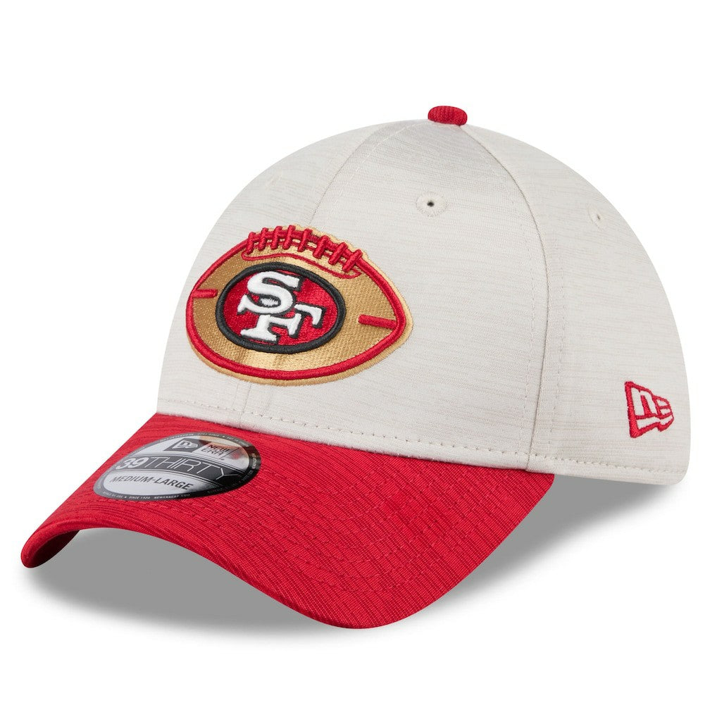 San Francisco 49ers New Era 2024 Sideline Historic 39THIRTY Flex Hat Stone/Scarlet | NFL